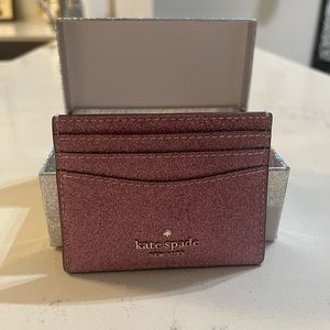Kate Spade Cardholder Pink Glitter
